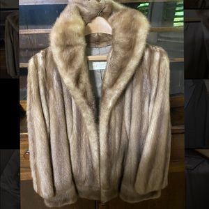 1960s VINTAGE Mink Palomino Jacket Custom M